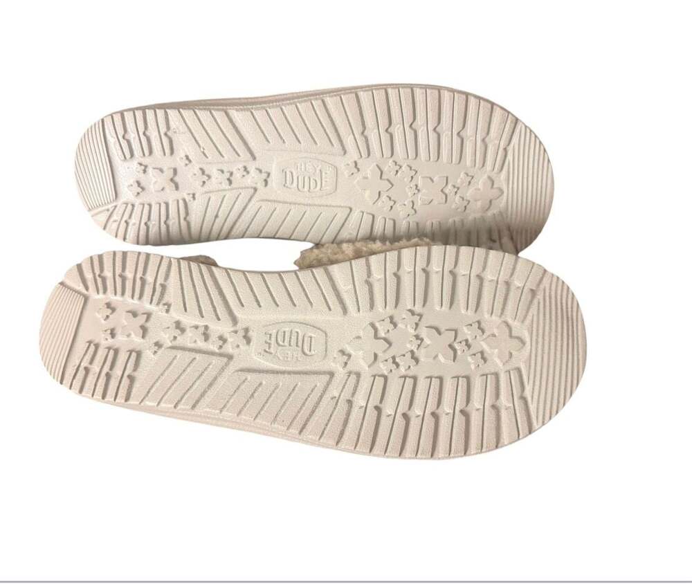 HEYDUDE Women's Wendy Slipper Cozy Timber Wolf Size 6 - Picture 5 of 9